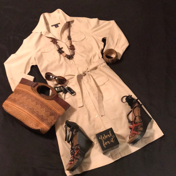 Brooks Brothers Dresses & Skirts - 💲⤵️ Brooks Brother’s 346 Khaki Shirt Dress